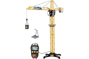 Dickie 203462411 Giant, grue commandée par câble, 1 mètre de haut, multicolore