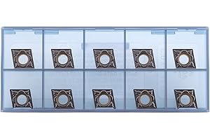 CDBP CCMT09T304/CCMT32.51 Inserti per Tornio Carburo, Taglienti Tornio Indexabili per Acciaio/Ghisa, Utensili CNC ad Alta Precisione, 10 Pezzi
