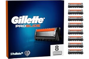 Gillette ProGlide Ostrza wymienne do maszynki do golenia dla mężczyzn, 8 ostrza wymienne, Stworzona z myślą o dokładnym goleniu, z paskiem Lubrastrip