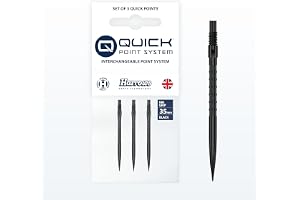 Harrows HM Grip Heavy Metal Quick Points – Ryan Searle inspirerade dartpunkter med fyrkantiga fingergreppsringar – No-Break-system för snabba punktbyten
