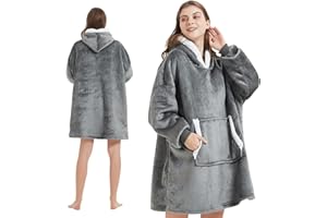 BTONGE Sweat à Capuche surdimensionné Couverture Originale Super Douce et Chaude Cosy Sherpa Giant Sweat à Capuche Confortable pour Adulte Homme Femme Teen Snuggle Hoodie