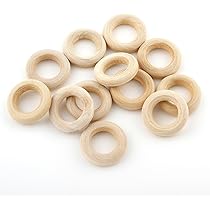 QUARKZMAN Natuurlijke houten ringen, 10 mm dik, glad, onafgewerkte
