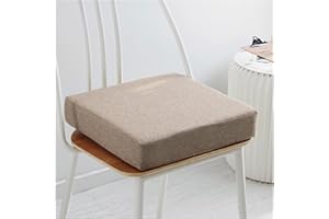 uyeoco Cuscini per Sedia 40x40/ 45x45cm Cuscini Quadrati per Sedia Spessore 5/8cm, Sfoderabili/Lavabili Antiscivolo Cuscini per Sedie Esterno/Cucina/Giardino/Soggiorno(4#,40x40x8cm)