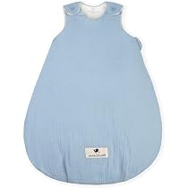 Julius Zöllner Babyschlafsack gefüttert Musselin 2,5 TOG Gr. 50/56 | 100% Baumwollmusselin | Oeko-TEX Standard 100