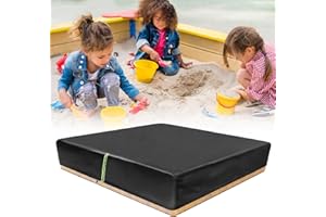 QKURT Pokrowiec na piaskownicę, 150 x 150 x 25 cm, wodoodporny, Oxford 420D z odblaskiem
