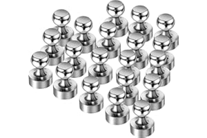 CLOKELAI Magnetic Pins Pegboard with Storage Box Very Strong Conical Magnets Cork Board for Whiteboard Adhesion Magnets (Pack of 20) (A)