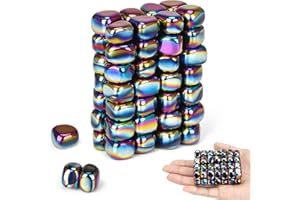 ‎WUKONG Wukong 60 Stück Klein Hämatit Magnete Bunt, Irregulär Steine Mini Magnets Puzzle Magnetic Kühlschrank Magnet für Familientreffen Camping Büro