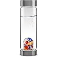 VitaJuwel ViA AYURVEDA | Crystal Water Bottle with Amethyst, Milk Opal, Lapis Lazuli, Garnet, Carnelian, Orange Calcite & Clear Quartz for Wisdom, Intuition & Joy
