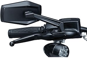 Kuryakyn 5919 Motorcycle Handlebar Accessory: Hex Rear View Side Mirrors, Satin Black, 1 Pair