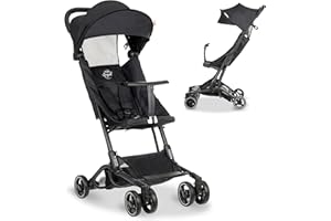 ZIZITO Luka Buggy klein zusammenklappbar - Reisebuggy ultraleicht und einfach faltbar, ideal als Kinderwagen im Flugzeug und Handgepäck, Fünf-Punkt-Gurt für Kinder bis zu 15 kg
