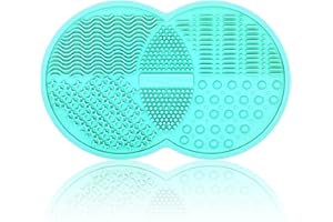 MR LION Makeup Pinsel Reinigungsmatte, Silikon Makeup Pinsel Scrubber, Makeup Pinsel Reiniger Pad, Kosmetikpinselreiniger, Pinsel Reinigungspad, geeignet für Makeup Pinsel, Makeup Schwamm, Puderquaste (Grün)