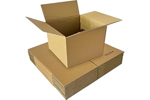 KAPCO 75 Small Cardboard Boxes (8 x 6 x 4”) Strong Single Wall Corrugated Recycled Kraft Postal Shipping Box | Mailing Cartons, Packing, Shipping, Gift Packaging & Mailer Boxes (203 x 152 x 102mm)
