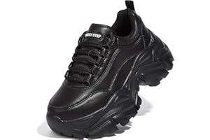 LUCKY STEP Chunky buty sportowe dla kobiet, modne buty na platformie, wygodne buty na koturnie, sneakersy