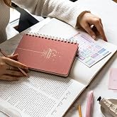 A5 Spiralli Keten S&uuml;resiz Planlayıcı Ajanda Pembe