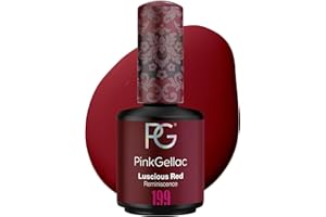 ‎PINK GELLAC Pink Gellac UV Gel Nagellack - 199 Luscious Red 15 ml - Lang Anhaltend Shellac Nagellack Rot - Gel Nagellack UV - UV Lack Rot für Nägel in Salonqualität - UV Nagellack Made in Holland