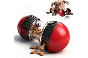 Homshsjhkis Juguete Interactivo Perro, Juguete Indestructible para Cachorros, Alimentador Lento Perro Que Rueda Sola Mejora Digestión, Dispensador de Comida para Razas Grandes y Medianas