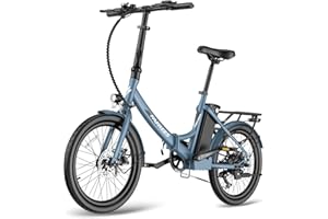 Fafrees 20" Bici Elettrica Pieghevole Donna Uomo, 36V 14.5Ah Bicicletta Elettrica 250W Ebike da Città, 90KM Pedalata Assistita E-bike, 7 Velocità, Solo 24 KG, F20 Light