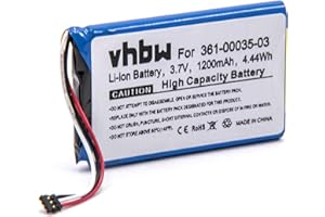 vhbw Battery compatible with Garmin Nüvi 2547 LMT, 2557, 2547, 2555LMT, 2505LT, 2555LT GPS Navigation System Sat Nav (1200mAh, 3.7 V, Li-polymer)