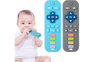 Mordedor Bebe, Cuibilyer 2Pcs Juguetes Bebes, Mordedores Bebes 3-24 Meses, Juguete la Dentición del Bebé Mordedor de Silicona, Mordedor sin BPA,Juguete para la Dentición