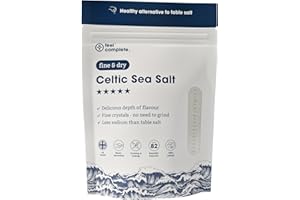 Feel Complete | 800g Fine & Dry Celtic Sea Salt | No Need To Grind | Organic Approved | Essential Minerals & Electrolytes | Natural Alternative To Table Salt | Lab Tested