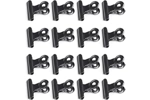 KENDWING Raccoglitore in Metallo Clip,100 Pezzi Fermacarte Metallo 22mm, Bulldog Clips di Carta Nero