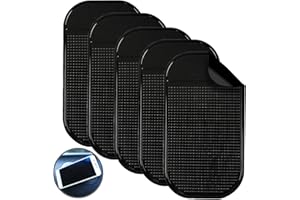 GOTFUN Auto Armaturenbrett 5 Stück Anti Rutsch Matten Antirutschmatte Auto Antirutsch Pads Auto Selbstklebende Auto Armaturenbrett Pad zum Halten von Handy Schlüssel Sonnenbrille Münzen