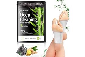 COOCOLOR Fußpflaster (50 Stück) mit tiefenreinigender Wirkung, 100% natürlichen Inhaltsstoffen,natürlichem Bambusessig und Ingwerpulver. Lindert Stress und Müdigkeit, verbessert den Tiefschlaf