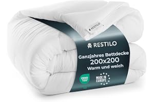 DecoKing Täcke året runt-täcke 200 x 200 cm Lätt Quiltat Mikrofibertäcke Andas och är Mjukt Vitt Inez