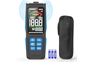 Medidor de Humedad MESTEK Digital Detector de Humedad Humidímetros sin Pin Portátil Humedad Medición Pantalla LCD Alarma para Madera Muebles Paredes Hormigón Ladrillo Materiales de Construcción
