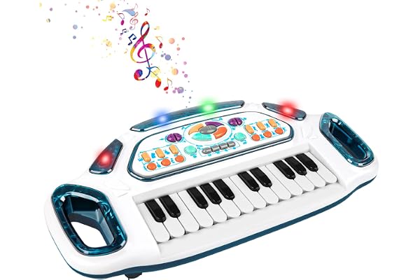 Shayson Jouet piano pour tout-petit, clavier multifonctionnel pour bébé, jouets pour enfants, cadeaux d'anniversaire pour garçons et filles de 1 à 6 ans