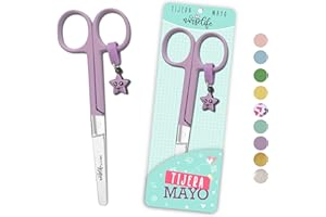 Nurse Life Tijeras Enfermeria Punta Recta - Ideal para Porta tijeras Enfermeras - Punta Redonda Profesional Enfermeria - Primeros Auxilios - Tijeras Mayo (Lila)