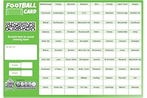 Bingosupermarket Football Fundraising Scratch Cards (80 Team) A5 Size