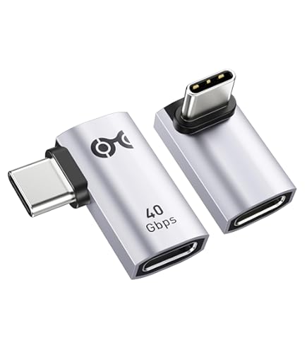 Adattatore USB C A Forma Di U 40Gbps, Prolunga Angolare 180 Gradi USB 4 Tipo C Maschio-femmina, Supporta Ricarica PD 100W E Video 8K 60Hz Per Laptop, Tablet E Smartphone - 4