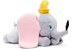 Disney Store Peluche Dumbo, 31 cm / 12", Peluche en Position de vol avec détails brodés et Oreilles 3D, Convient à Tous Les âges.