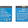 Nyctophos LQ-S1 Smart Watch Battery,3.7v 380mah Smart Watch Battery for Smart Watch Dz09 W8（2PCS