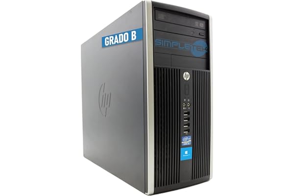 HP PC Desktop 6200 Pro MT Windows 11 Pro - Core i3 Clock 3.10GHz - 8GB RAM SSD 240GB | Interfaz serie RS232 COM MCN DVD VGA DisplayPort Ordenador fijo (reacondicionado)