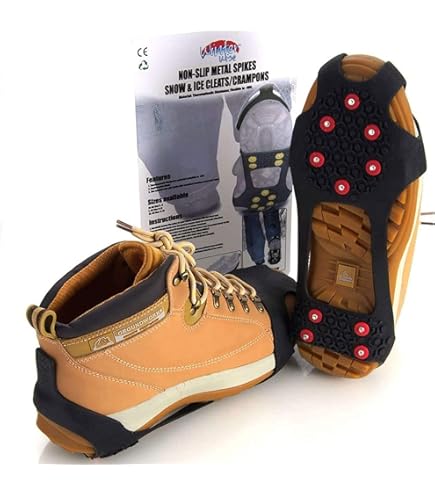 Ramponi Da Ghiaccio YQBFTC - Antiscivolo Per Neve E Ghiaccio, Taglie 34-47, Con 8 Chiodi In Acciaio - Foto 6