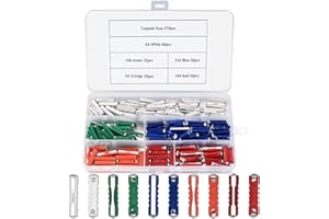 ZBSSNY 200 Stück Sicherungen Kfz, 5A 8A 10A 16A 25A Torpedosicherungen Auto Sicherungen Set für europäische Fahrzeuge Oldtimer Kfz Sicherungen Set