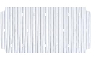 AQUALONA® Luxury Bath Mat, Anti-Mould Non-Slip – Extra Soft TPE, Machine Washable – BPA, Latex, Phthalate Free (Aquamat White)