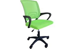 Ecarla Bürostuhl Schreibtischstuhl Ergonomisch Kinder Jungen, Drehstuhl mit Armlehne, hefsessel Wippfunktion, Höhenverstellbar, Netzbespannung, Grün(GRÜN)