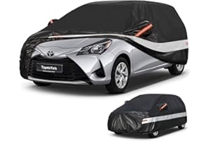 Holthly 10 strati Telo Copriauto per Toyota Yaris(2003-2025),100% copertura auto impermeabile,Telo Copri Auto per Esterno,impermeabile,protezione UV,antivento,antipolvere
