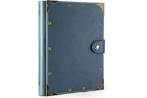 AOMIDUO notatnik A5 pamiętnik dla dorosłych segregator A5 uzupełniany notatnik vintage skóra z ćwiekami 110 kartek dostępny jako szkicownik pamiętnik podróżny idealny prezent