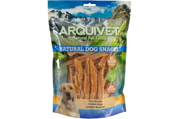 Arquivet - Kycklingremsor – (påse 1 kg) – naturliga snacks för hundar