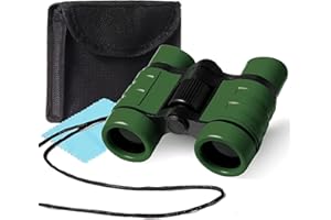 OUOOBEA Binoculars for Kids,Kid Binoculars Outdoor Exploration Kit Age 3-12,Compact Shockproof Binoculars Kids,Toddler Binoculars Nature Game Telescope for Bird Watching,Hiking,Camping,Travel,Learning (Green)