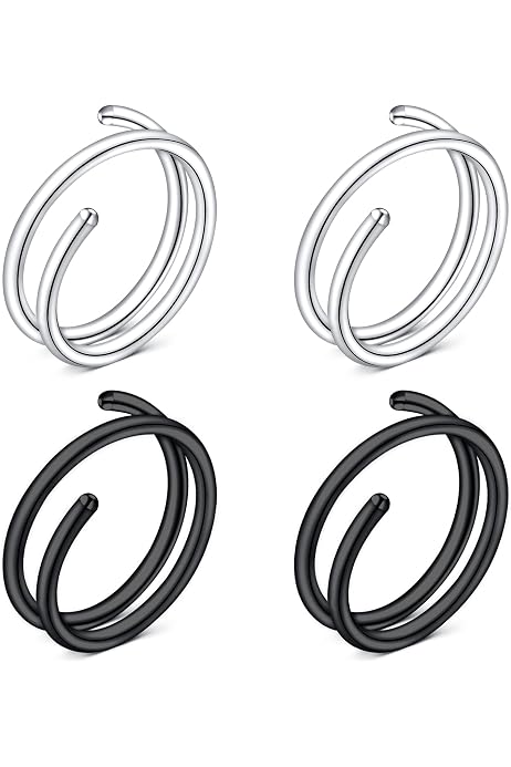 Piercing De Nez En Titane Plaqué Or 14k Avec Zirconium - Forme L, Calibre 20, Hypoallergénique, Pour Homme/femme