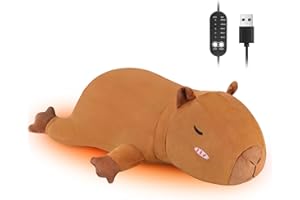 MEWMIX Capybara Heizdecke Kuscheldecke mit Abschaltautomatik, Elektrisches Heizkissen Usb für Periode, Warmies Wärmekissen Nacken Rücken Schulter Bauch, Weihnachtsgeschenke für Frauen Teenager Mädchen