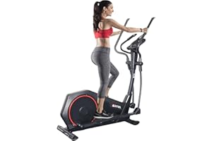 ‎ASVIVA AsVIVA C28 Pro Crosstrainer Ergometer - 16 kg Schwungmasse, leiser Riemenantrieb, elektrische Widerstandsverstellung, Fitnesscomputer, Transportrollen