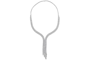 BLING JEWELRY Set Di Gioielli Art Deco Vintage Con Stile Marquise Foglia A Raggiera AAA CZ Dichiarazione Di Scollatura A Goccia Collana Choker E Orecchini A Clip O Forati A Candelabro In Zirconi Cubici Per Donne