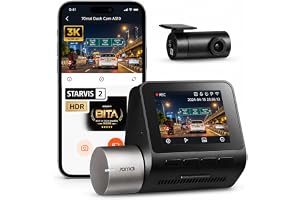 70mai A510 HDR 3K Dual Channel Dash Cam, BITA 2026 Best Dashcam Award Winner, STARVIS 2 IMX675 Sensor, ADAS, GPS Logger, MaiColor Vivid+ Night Owl Vision, App Playback, Parking Monitoring