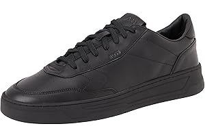 BOSS Hommes Baltimore Tenn Baskets en Cuir avec Semelle extérieure en Gomme